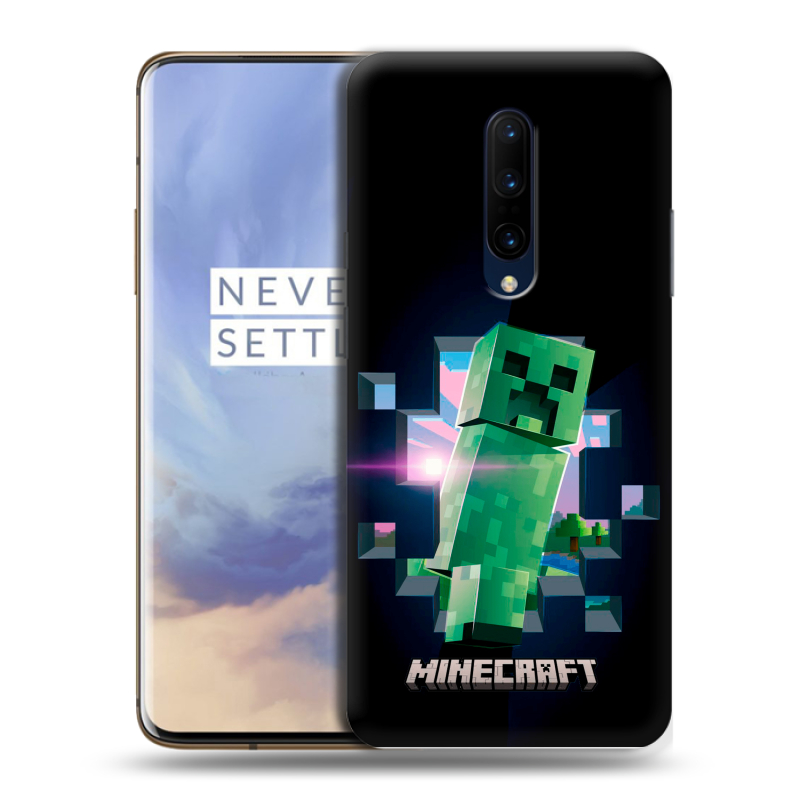 Силиконовый чехол на OnePlus 7 Pro с принтом Майнкрафт Minecraft Силиконовый чехол на OnePlus 7 Pro с принтом Майнкрафт Minecraft