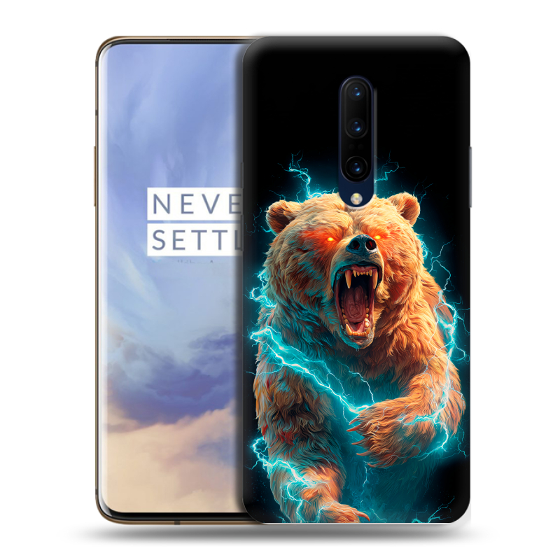 Пластиковый чехол на OnePlus 7 Pro с принтом Медведь Пластиковый чехол на OnePlus 7 Pro с принтом Медведь