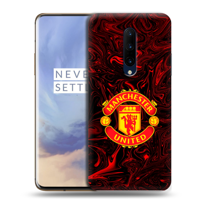 Силиконовый противоударный чехол на OnePlus 7 Pro с принтом Manchester United Силиконовый противоударный чехол на OnePlus 7 Pro с принтом Manchester United