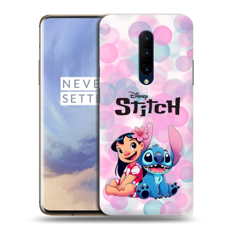 Пластиковый чехол на OnePlus 7 Pro с принтом Лило и Стич Пластиковый чехол на OnePlus 7 Pro с принтом Лило и Стич