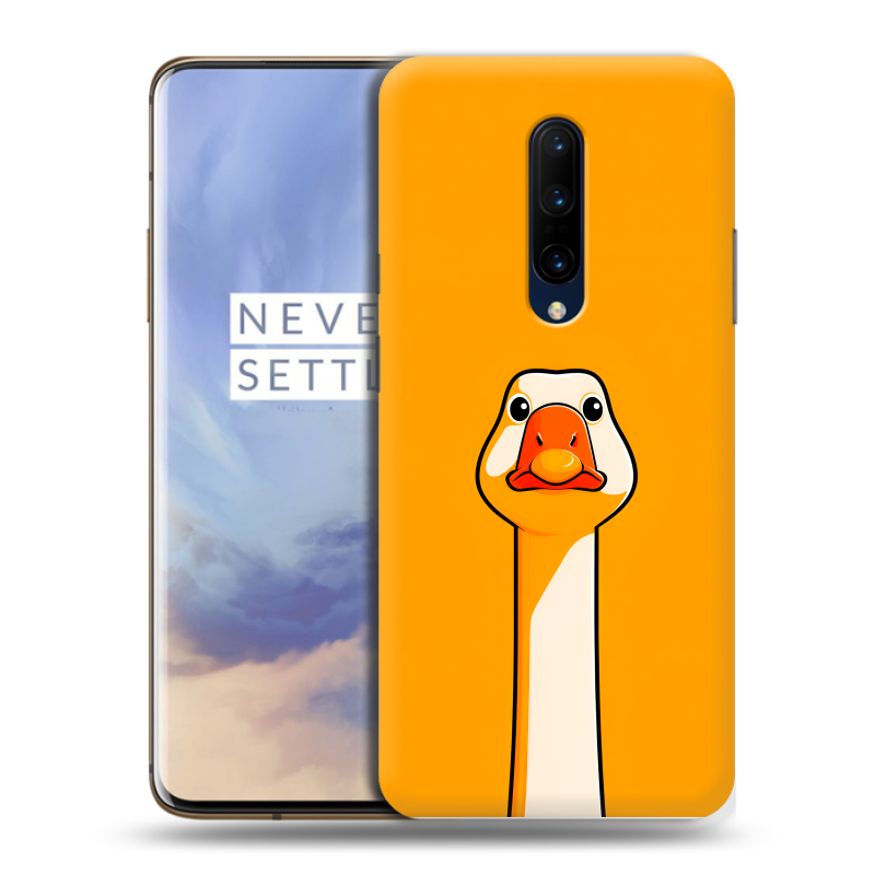 Пластиковый чехол на OnePlus 7 Pro с принтом Смешная утка Пластиковый чехол на OnePlus 7 Pro с принтом Смешная утка