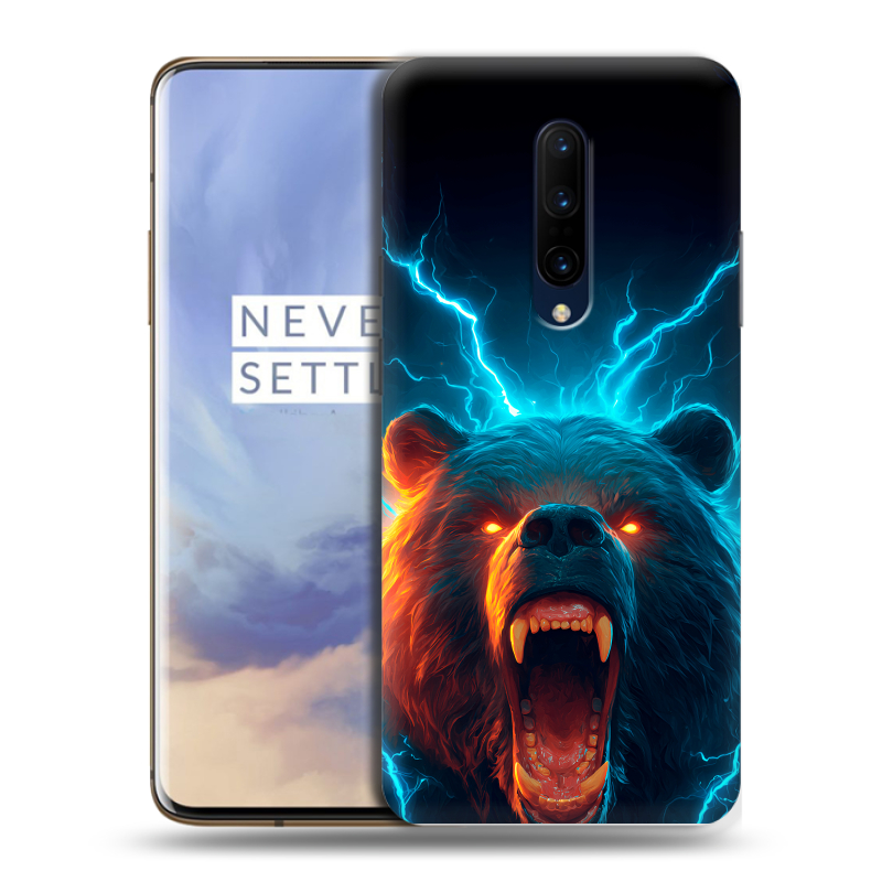 Пластиковый чехол на OnePlus 7 Pro с принтом Медведь Пластиковый чехол на OnePlus 7 Pro с принтом Медведь