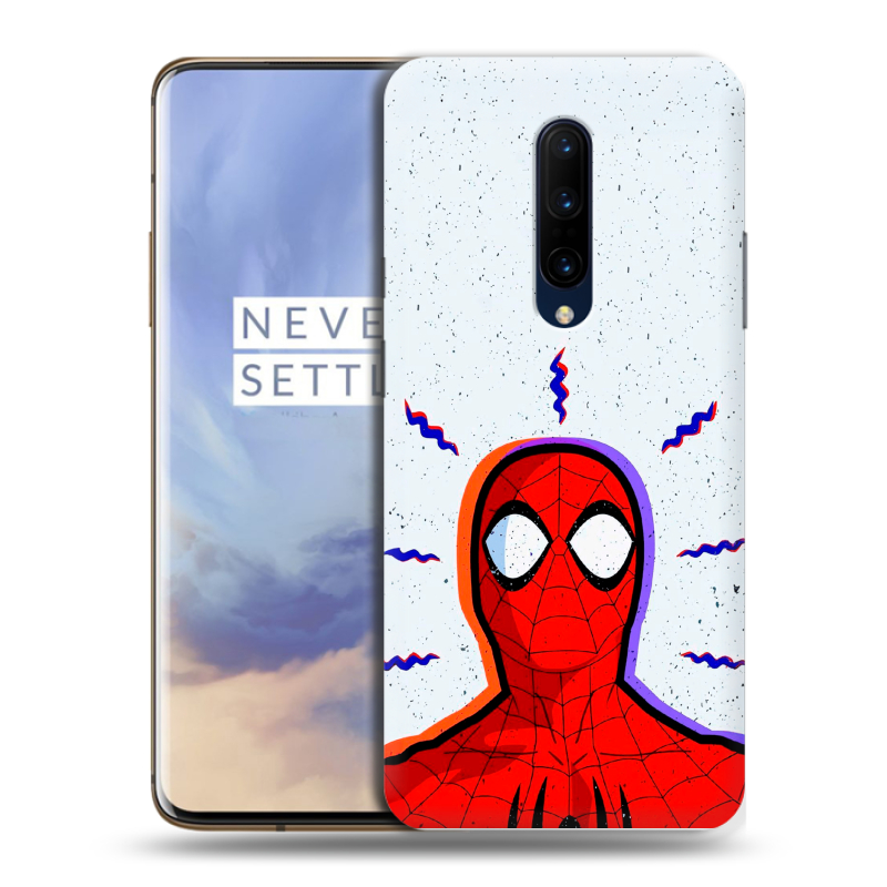 Силиконовый противоударный чехол на OnePlus 7 Pro с принтом Spiderman Человек паук Силиконовый противоударный чехол на OnePlus 7 Pro с принтом Spiderman Человек паук