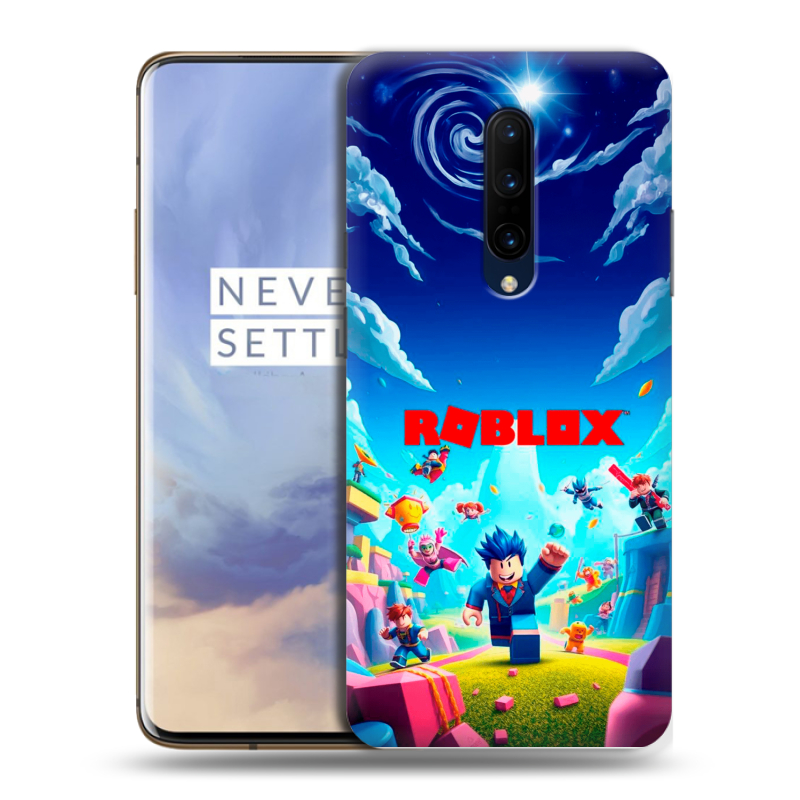 Пластиковый чехол на OnePlus 7 Pro с принтом Roblox Роблокс Пластиковый чехол на OnePlus 7 Pro с принтом Roblox Роблокс