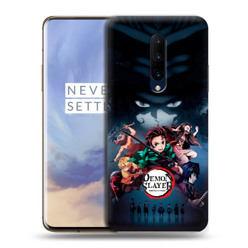 Силиконовый противоударный чехол на OnePlus 7 Pro с принтом Demon Slayer Клинок рассекающий демонов Силиконовый противоударный чехол на OnePlus 7 Pro с принтом Demon Slayer Клинок рассекающий демонов