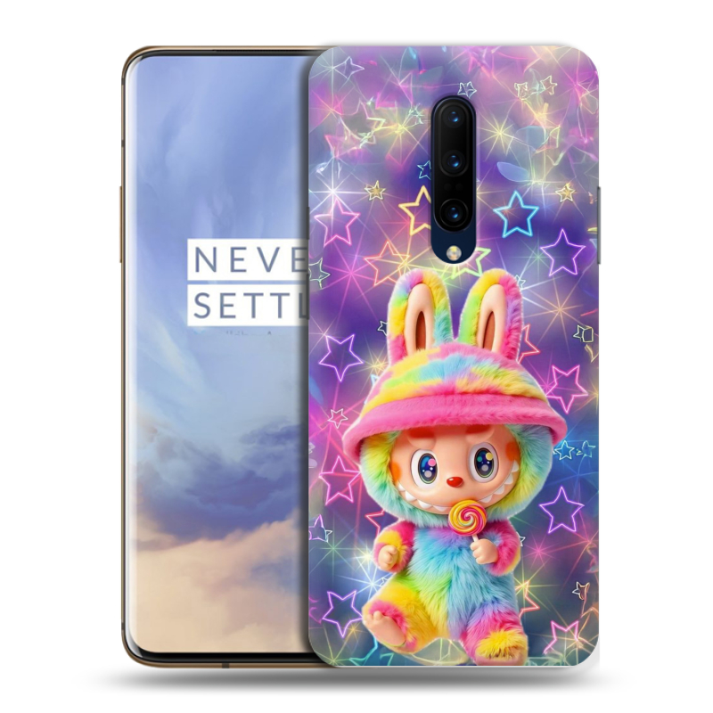Пластиковый чехол на OnePlus 7 Pro с принтом Labubu Лабубу Пластиковый чехол на OnePlus 7 Pro с принтом Labubu Лабубу