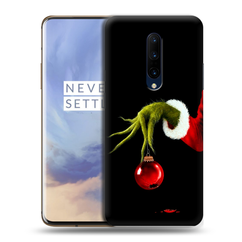 Пластиковый чехол на OnePlus 7 Pro с принтом Новый год Гринч Пластиковый чехол на OnePlus 7 Pro с принтом Новый год Гринч