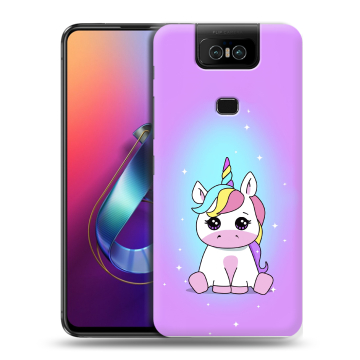 Пластиковый чехол на ASUS ZenFone 6 ZS630KL с принтом Единорог