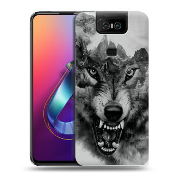 Пластиковый чехол на ASUS ZenFone 6 ZS630KL с принтом Волк Пластиковый чехол на ASUS ZenFone 6 ZS630KL с принтом Волк