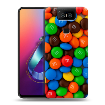 Пластиковый чехол на ASUS ZenFone 6 ZS630KL с принтом Конфеты