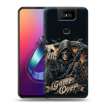 Пластиковый чехол на ASUS ZenFone 6 ZS630KL с принтом Скелет карты