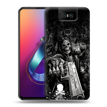 Пластиковый чехол на ASUS ZenFone 6 ZS630KL с принтом Скелет