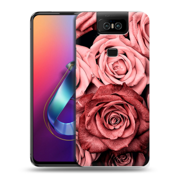 Пластиковый чехол на ASUS ZenFone 6 ZS630KL с принтом Цветы розы Пластиковый чехол на ASUS ZenFone 6 ZS630KL с принтом Цветы розы