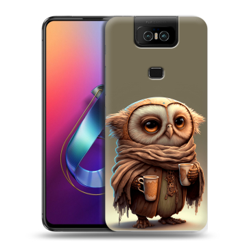 Пластиковый чехол на ASUS ZenFone 6 ZS630KL с принтом Сова Пластиковый чехол на ASUS ZenFone 6 ZS630KL с принтом Сова