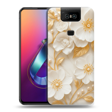 Пластиковый чехол на ASUS ZenFone 6 ZS630KL с принтом Цветы Пластиковый чехол на ASUS ZenFone 6 ZS630KL с принтом Цветы