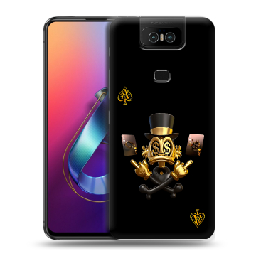 Пластиковый чехол на ASUS ZenFone 6 ZS630KL с принтом Золотой скрудж макдак Пластиковый чехол на ASUS ZenFone 6 ZS630KL с принтом Золотой скрудж макдак