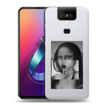 Пластиковый чехол на ASUS ZenFone 6 ZS630KL с принтом Мона Лиза Пластиковый чехол на ASUS ZenFone 6 ZS630KL с принтом Мона Лиза
