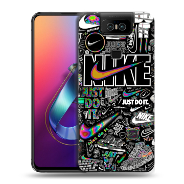 Пластиковый чехол на ASUS ZenFone 6 ZS630KL с принтом Найк