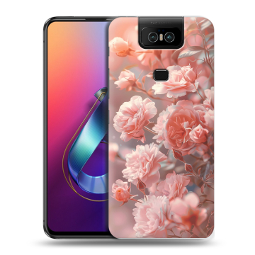 Пластиковый чехол на ASUS ZenFone 6 ZS630KL с принтом Розовые розы Пластиковый чехол на ASUS ZenFone 6 ZS630KL с принтом Розовые розы