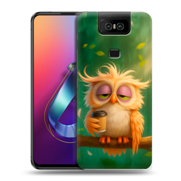 Пластиковый чехол на ASUS ZenFone 6 ZS630KL с принтом сова Пластиковый чехол на ASUS ZenFone 6 ZS630KL с принтом сова