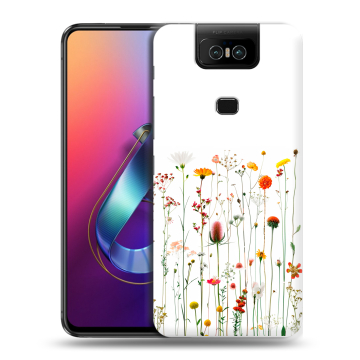 Пластиковый чехол на ASUS ZenFone 6 ZS630KL с принтом цветы Пластиковый чехол на ASUS ZenFone 6 ZS630KL с принтом цветы