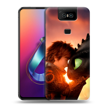 Пластиковый чехол на ASUS ZenFone 6 ZS630KL с принтом Как приручить дракона Пластиковый чехол на ASUS ZenFone 6 ZS630KL с принтом Как приручить дракона