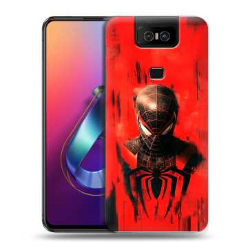 Пластиковый чехол на ASUS ZenFone 6 ZS630KL с принтом человек паук spiderman Пластиковый чехол на ASUS ZenFone 6 ZS630KL с принтом человек паук spiderman