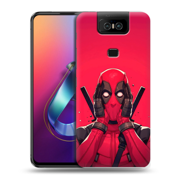 Пластиковый чехол на ASUS ZenFone 6 ZS630KL с принтом Дедпул Deadpool Пластиковый чехол на ASUS ZenFone 6 ZS630KL с принтом Дедпул Deadpool