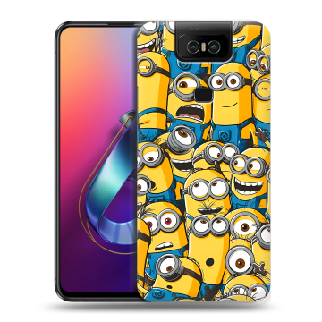 Пластиковый чехол на ASUS ZenFone 6 ZS630KL с принтом Миньоны Пластиковый чехол на ASUS ZenFone 6 ZS630KL с принтом Миньоны