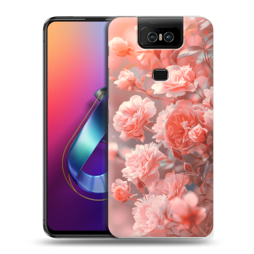 Пластиковый чехол на ASUS ZenFone 6 ZS630KL с принтом Розы цветы Пластиковый чехол на ASUS ZenFone 6 ZS630KL с принтом Розы цветы