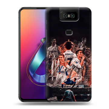 Пластиковый чехол на ASUS ZenFone 6 ZS630KL с принтом Реал Роналдо Real Ronaldo Пластиковый чехол на ASUS ZenFone 6 ZS630KL с принтом Реал Роналдо Real Ronaldo