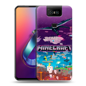 Пластиковый чехол на ASUS ZenFone 6 ZS630KL с принтом Майнкрафт Minecraft Пластиковый чехол на ASUS ZenFone 6 ZS630KL с принтом Майнкрафт Minecraft