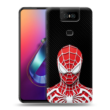Пластиковый чехол на ASUS ZenFone 6 ZS630KL с принтом человек паук spiderman Пластиковый чехол на ASUS ZenFone 6 ZS630KL с принтом человек паук spiderman