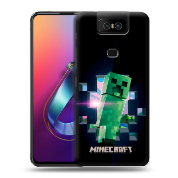 Пластиковый чехол на ASUS ZenFone 6 ZS630KL с принтом Майнкрафт Minecraft Пластиковый чехол на ASUS ZenFone 6 ZS630KL с принтом Майнкрафт Minecraft
