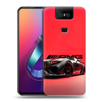 Пластиковый чехол на ASUS ZenFone 6 ZS630KL с принтом Мерседес Mercedes AMG