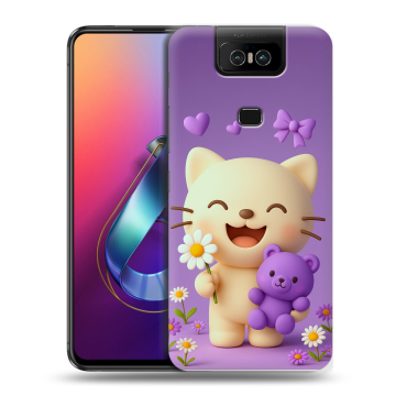 Пластиковый чехол на ASUS ZenFone 6 ZS630KL с принтом для девочек Пластиковый чехол на ASUS ZenFone 6 ZS630KL с принтом для девочек
