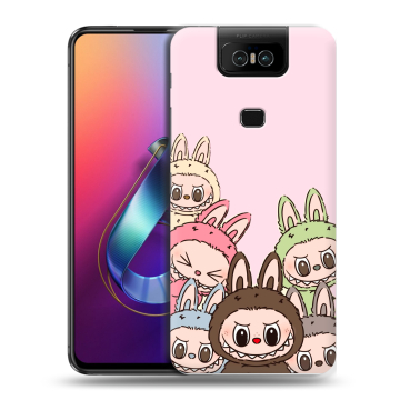 Пластиковый чехол на ASUS ZenFone 6 ZS630KL с принтом Лабубу