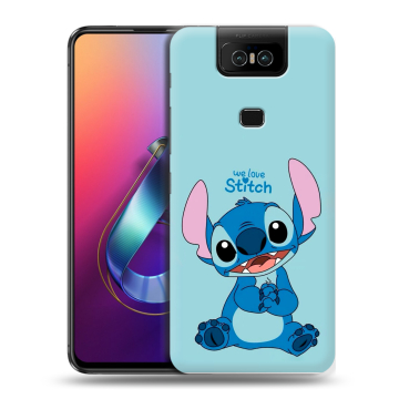 Пластиковый чехол на ASUS ZenFone 6 ZS630KL с принтом Лило и Стич Пластиковый чехол на ASUS ZenFone 6 ZS630KL с принтом Лило и Стич