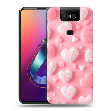Пластиковый чехол на ASUS ZenFone 6 ZS630KL с принтом Сердечки Пластиковый чехол на ASUS ZenFone 6 ZS630KL с принтом Сердечки