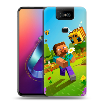 Пластиковый чехол на ASUS ZenFone 6 ZS630KL с принтом Майнкрафт Minecraft Пластиковый чехол на ASUS ZenFone 6 ZS630KL с принтом Майнкрафт Minecraft