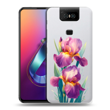 Пластиковый чехол на ASUS ZenFone 6 ZS630KL с принтом Цветы орхидеи