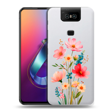 Пластиковый чехол на ASUS ZenFone 6 ZS630KL с принтом Цветы