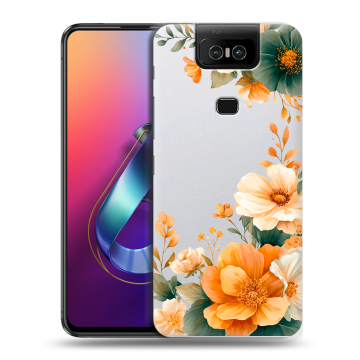 Пластиковый чехол на ASUS ZenFone 6 ZS630KL с принтом Цветы принт