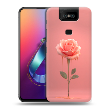 Пластиковый чехол на ASUS ZenFone 6 ZS630KL с принтом Розовая роза