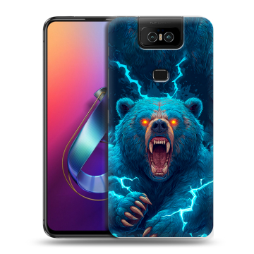 Пластиковый чехол на ASUS ZenFone 6 ZS630KL с принтом Медведь