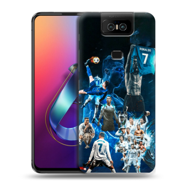 Пластиковый чехол на ASUS ZenFone 6 ZS630KL с принтом Реал Роналдо