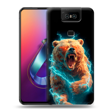 Пластиковый чехол на ASUS ZenFone 6 ZS630KL с принтом Медведь