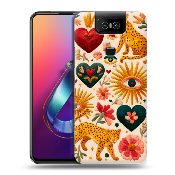 Пластиковый чехол на ASUS ZenFone 6 ZS630KL с принтом Модный принт