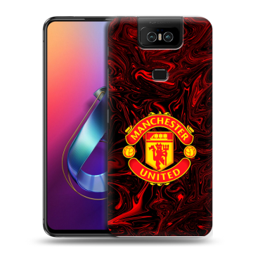 Пластиковый чехол на ASUS ZenFone 6 ZS630KL с принтом Manchester United