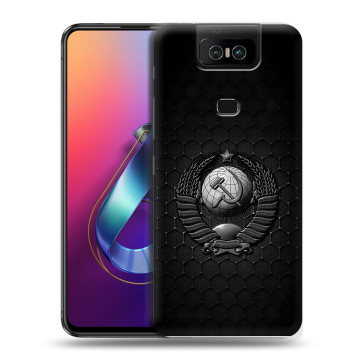 Пластиковый чехол на ASUS ZenFone 6 ZS630KL с принтом Герб Флаг СССР Пластиковый чехол на ASUS ZenFone 6 ZS630KL с принтом Герб Флаг СССР